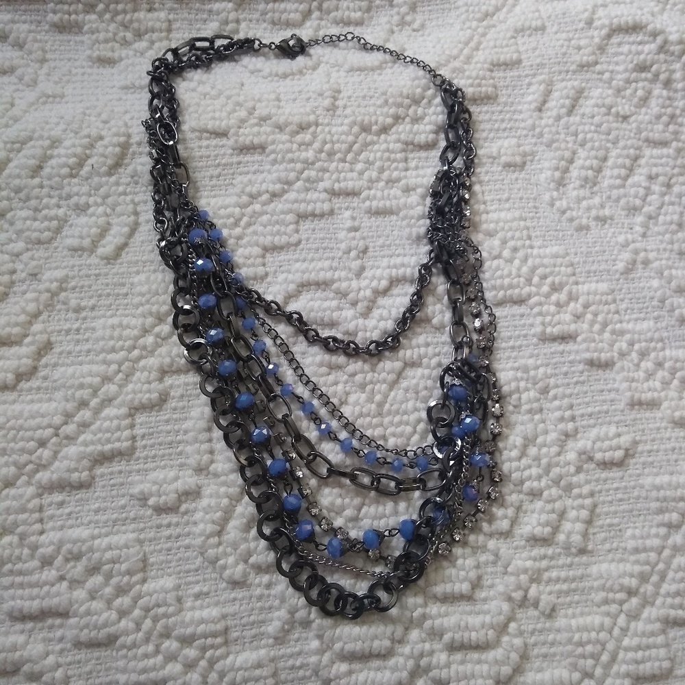 Layered Chain Statement Necklace